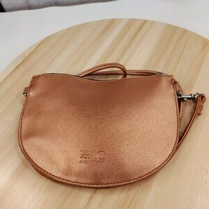 Zac Posen Bloomingdales Rose Gold Faux Leather Pouch Cross Body Mini Bag